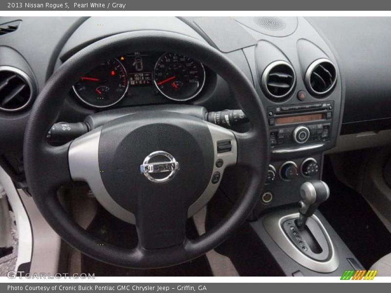 Pearl White / Gray 2013 Nissan Rogue S