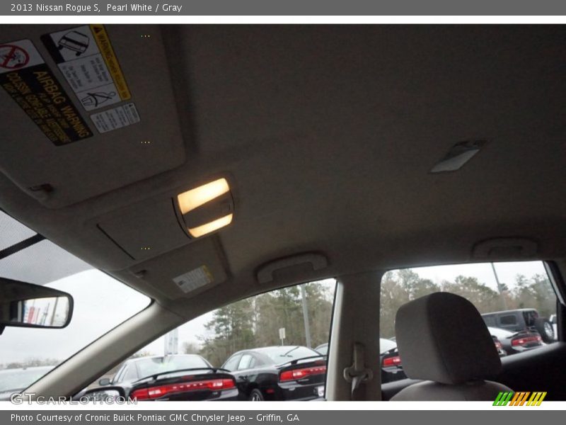 Pearl White / Gray 2013 Nissan Rogue S