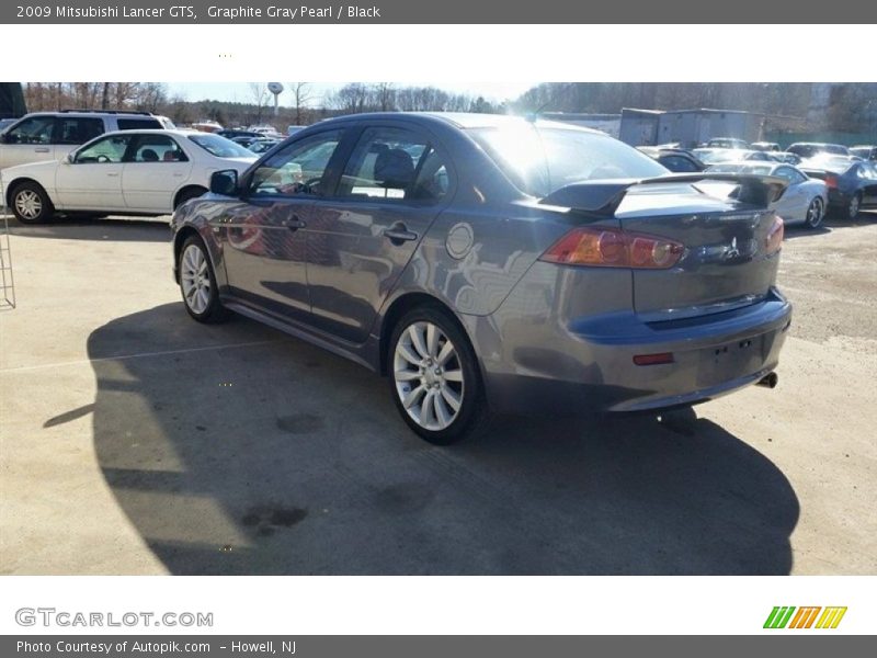 Graphite Gray Pearl / Black 2009 Mitsubishi Lancer GTS