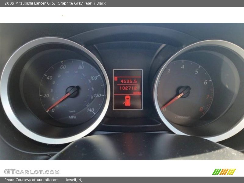 Graphite Gray Pearl / Black 2009 Mitsubishi Lancer GTS