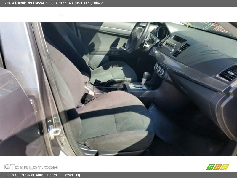 Graphite Gray Pearl / Black 2009 Mitsubishi Lancer GTS