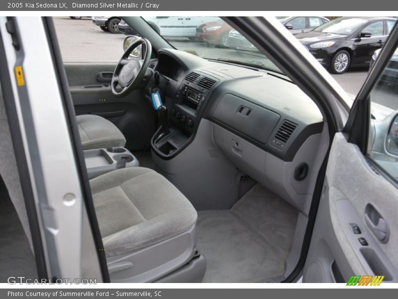 Diamond Silver Metallic / Gray 2005 Kia Sedona LX