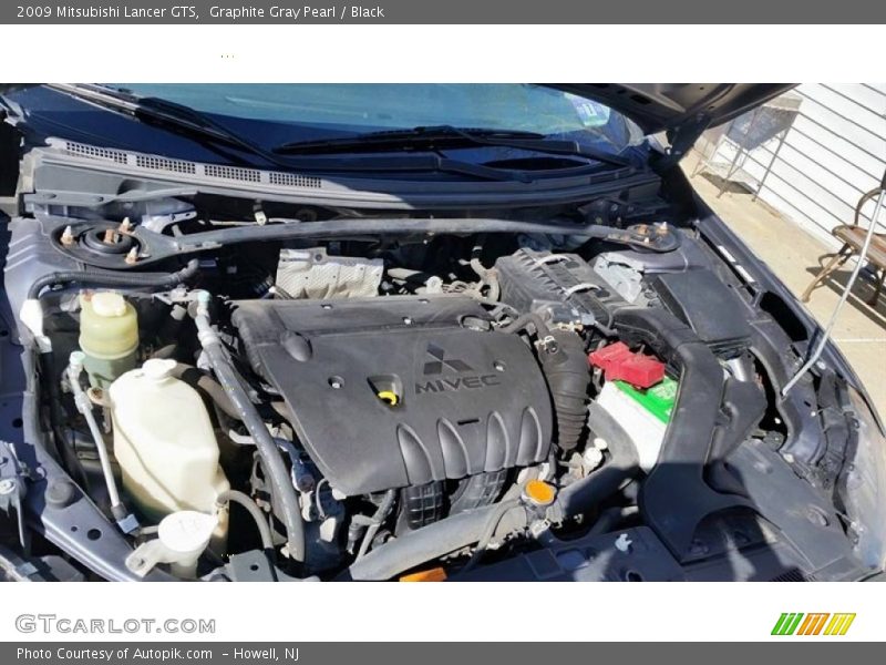 Graphite Gray Pearl / Black 2009 Mitsubishi Lancer GTS