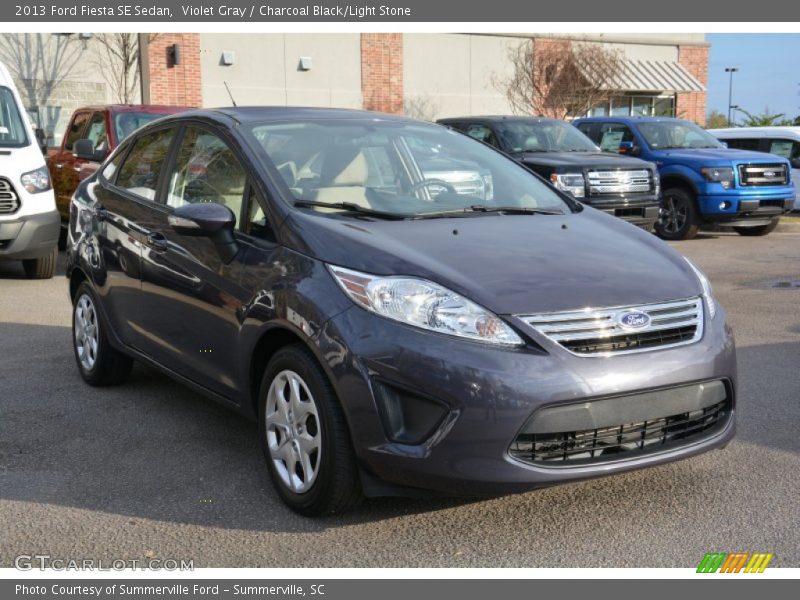 Violet Gray / Charcoal Black/Light Stone 2013 Ford Fiesta SE Sedan