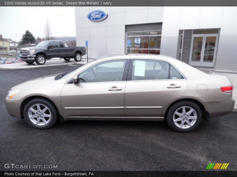 Desert Mist Metallic / Ivory 2003 Honda Accord EX V6 Sedan