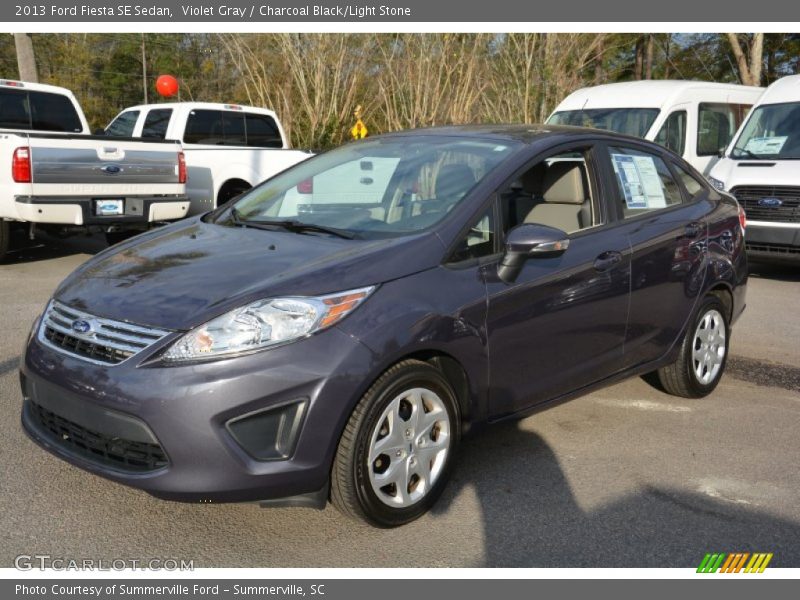 Violet Gray / Charcoal Black/Light Stone 2013 Ford Fiesta SE Sedan