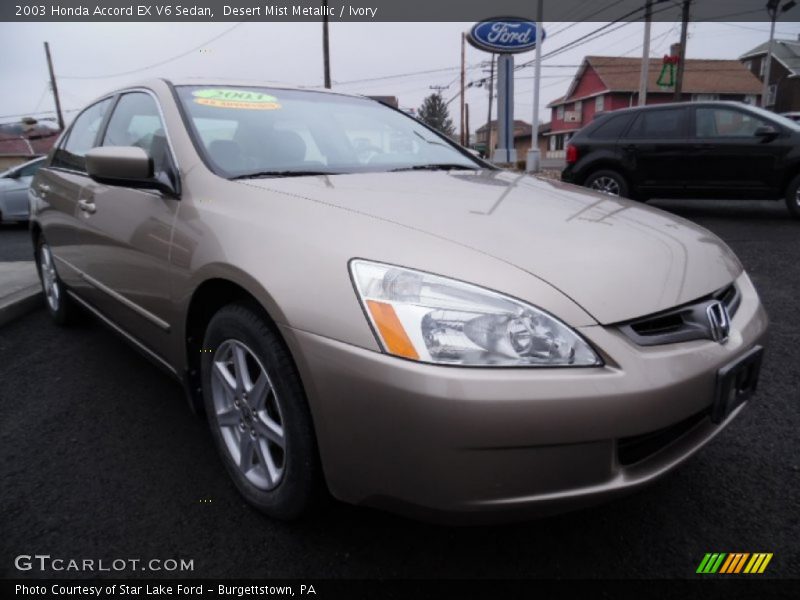 Desert Mist Metallic / Ivory 2003 Honda Accord EX V6 Sedan