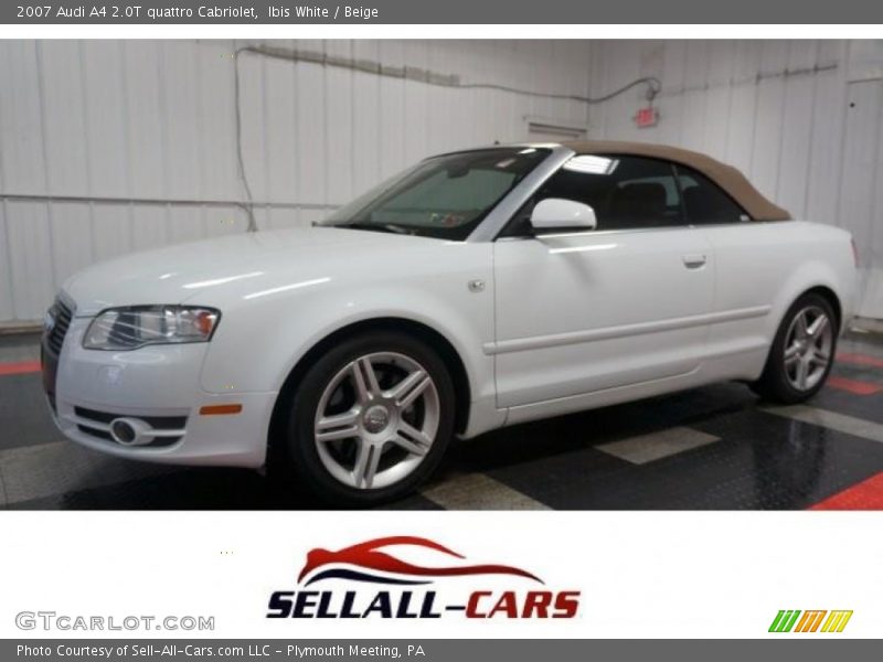 Ibis White / Beige 2007 Audi A4 2.0T quattro Cabriolet