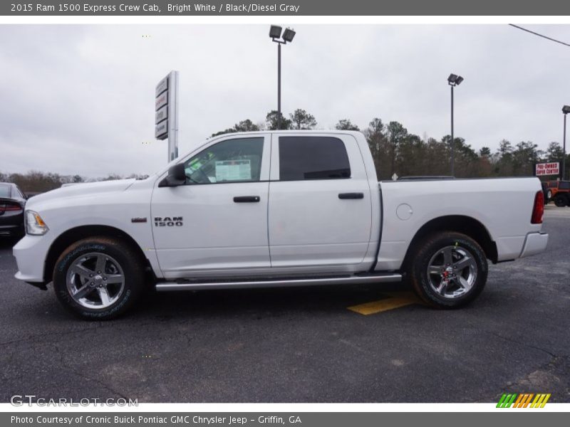 Bright White / Black/Diesel Gray 2015 Ram 1500 Express Crew Cab