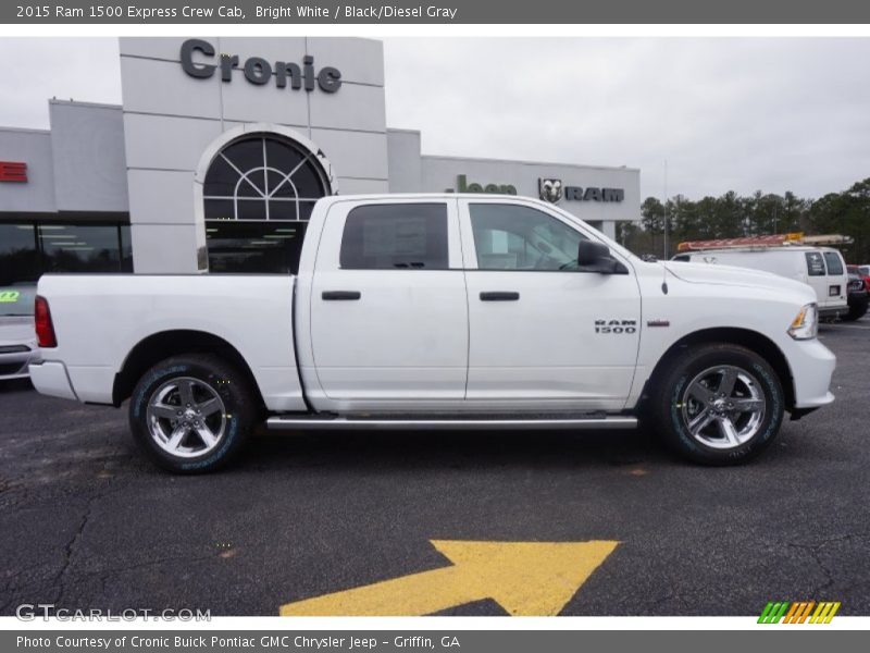Bright White / Black/Diesel Gray 2015 Ram 1500 Express Crew Cab
