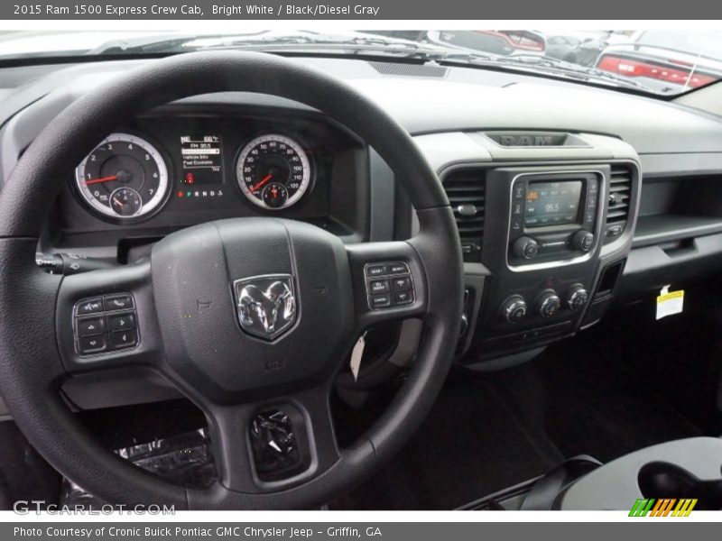 Bright White / Black/Diesel Gray 2015 Ram 1500 Express Crew Cab