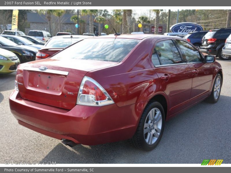 Redfire Metallic / Light Stone 2007 Ford Fusion SEL