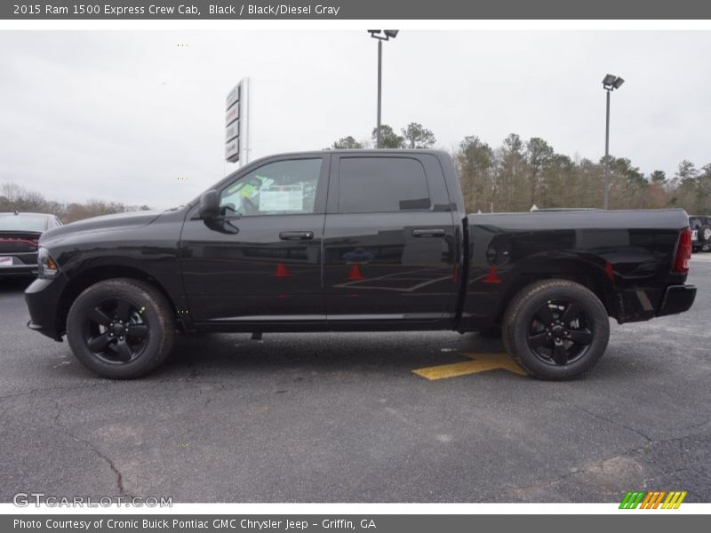 Black / Black/Diesel Gray 2015 Ram 1500 Express Crew Cab