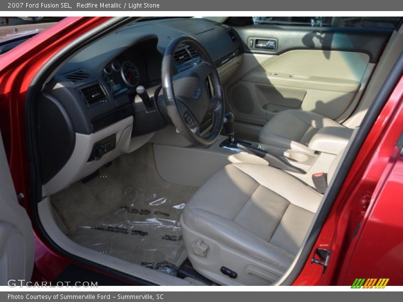 Redfire Metallic / Light Stone 2007 Ford Fusion SEL