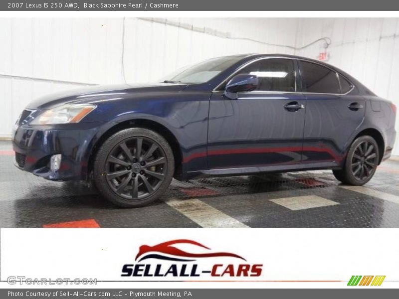 Black Sapphire Pearl / Cashmere 2007 Lexus IS 250 AWD