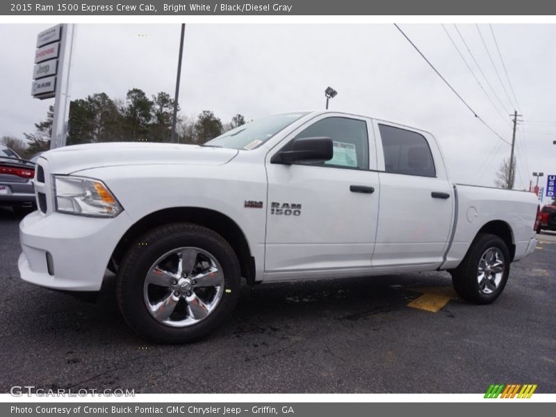 Bright White / Black/Diesel Gray 2015 Ram 1500 Express Crew Cab
