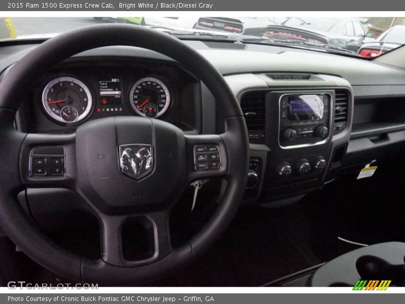 Bright White / Black/Diesel Gray 2015 Ram 1500 Express Crew Cab