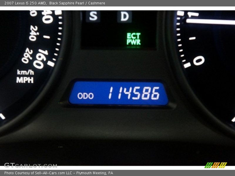 Black Sapphire Pearl / Cashmere 2007 Lexus IS 250 AWD