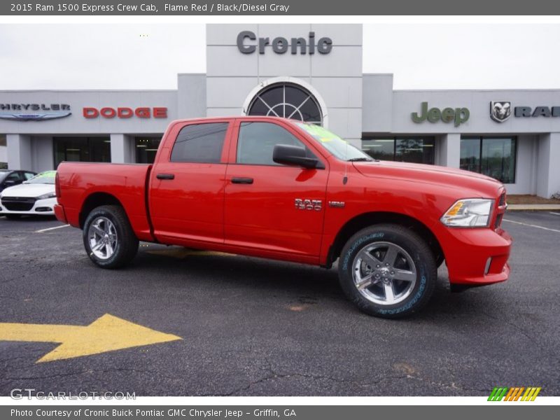 Flame Red / Black/Diesel Gray 2015 Ram 1500 Express Crew Cab
