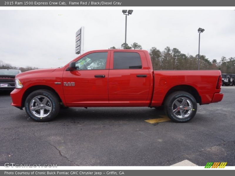 Flame Red / Black/Diesel Gray 2015 Ram 1500 Express Crew Cab