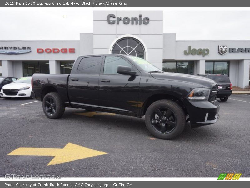 Black / Black/Diesel Gray 2015 Ram 1500 Express Crew Cab 4x4