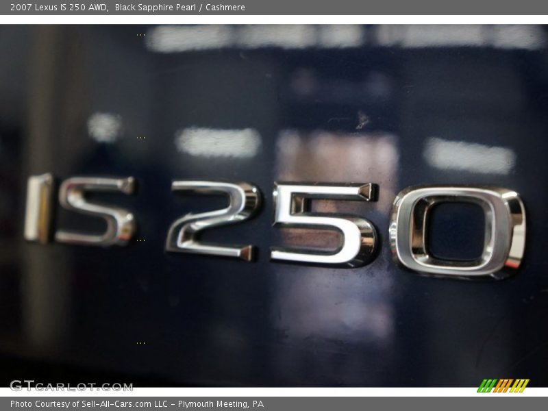 Black Sapphire Pearl / Cashmere 2007 Lexus IS 250 AWD