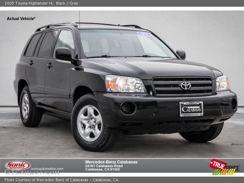 Black / Gray 2005 Toyota Highlander I4