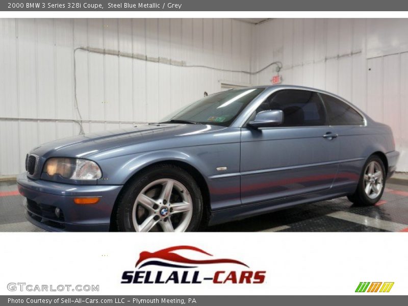 Steel Blue Metallic / Grey 2000 BMW 3 Series 328i Coupe