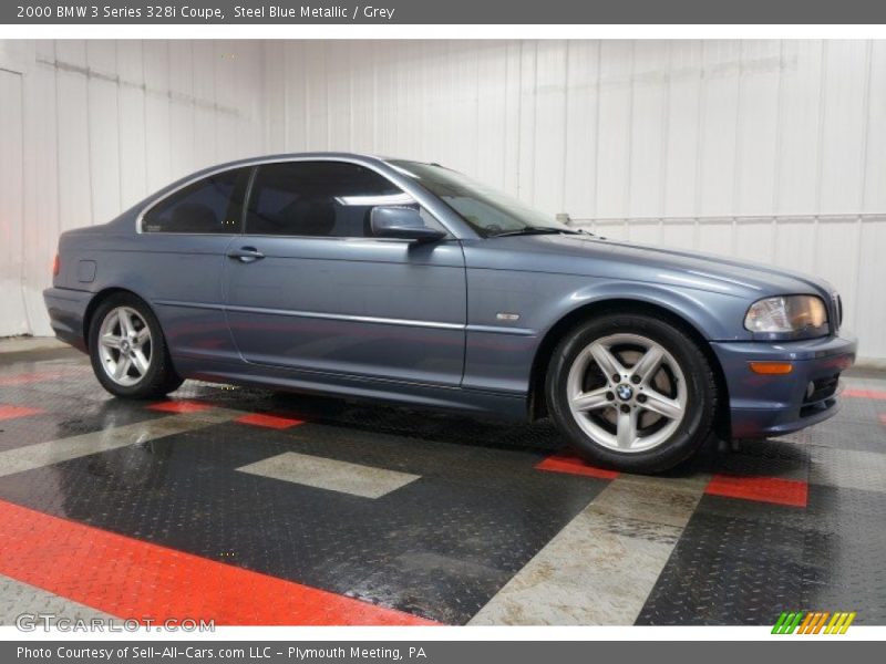 Steel Blue Metallic / Grey 2000 BMW 3 Series 328i Coupe