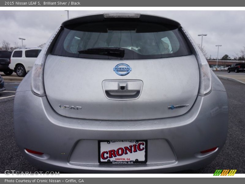 Brilliant Silver / Black 2015 Nissan LEAF S