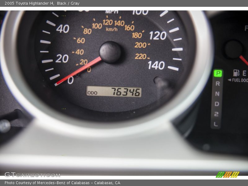 Black / Gray 2005 Toyota Highlander I4