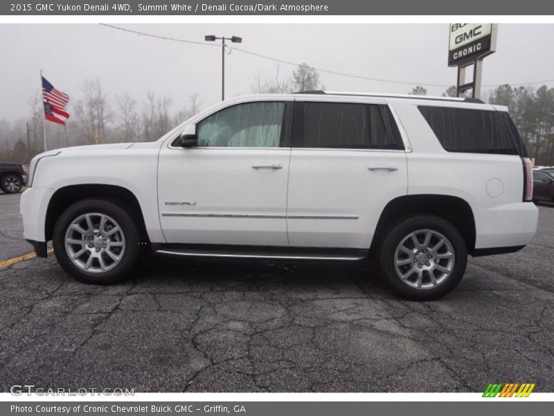 Summit White / Denali Cocoa/Dark Atmosphere 2015 GMC Yukon Denali 4WD