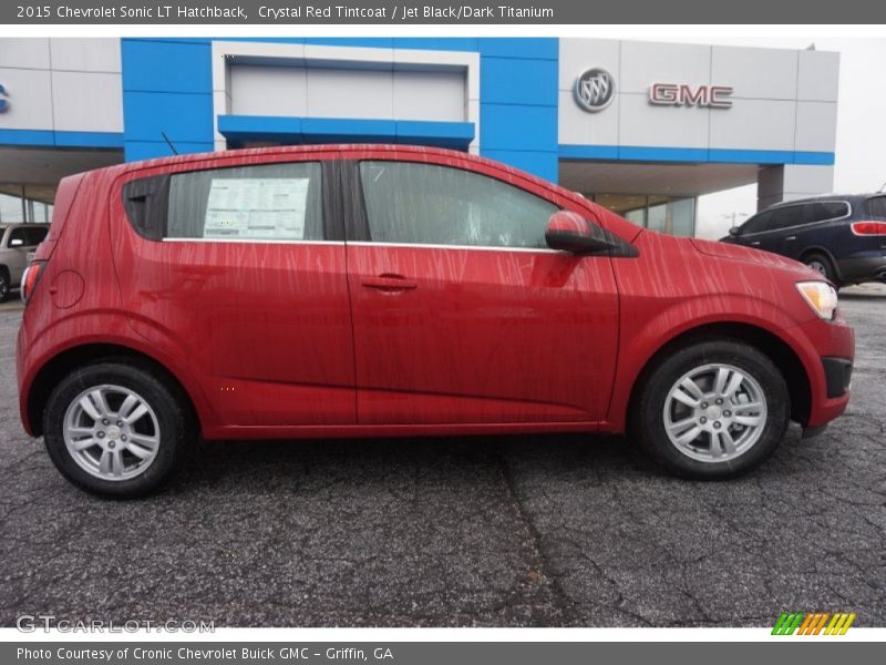 Crystal Red Tintcoat / Jet Black/Dark Titanium 2015 Chevrolet Sonic LT Hatchback