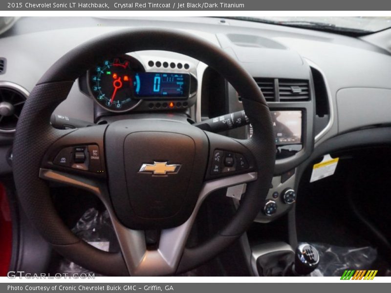 Crystal Red Tintcoat / Jet Black/Dark Titanium 2015 Chevrolet Sonic LT Hatchback