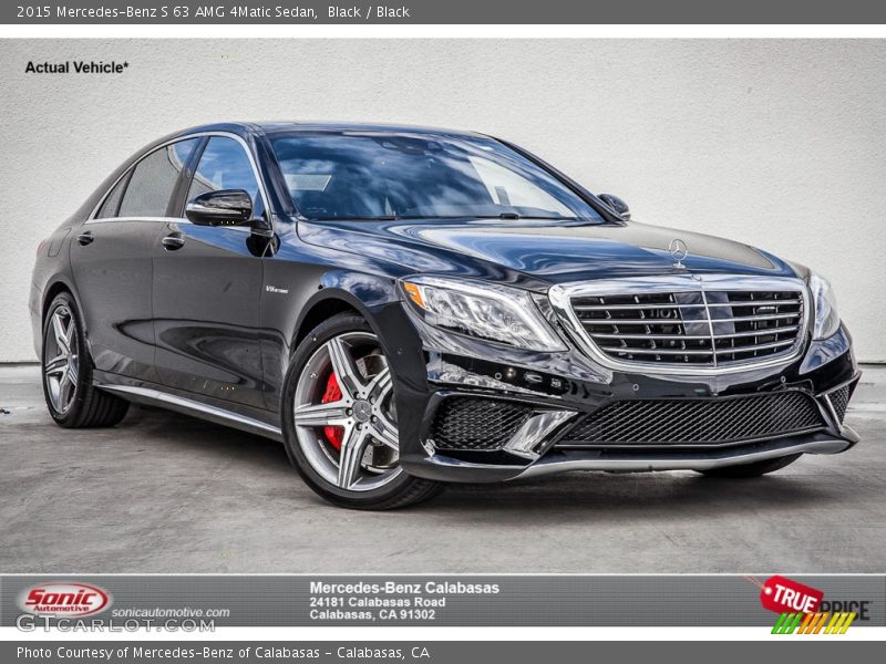 Black / Black 2015 Mercedes-Benz S 63 AMG 4Matic Sedan