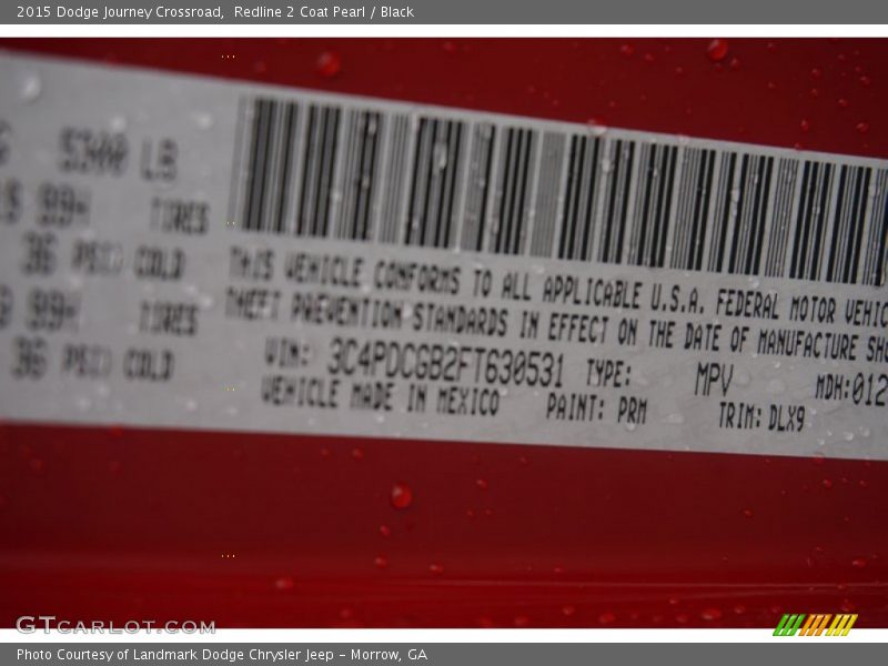 Redline 2 Coat Pearl / Black 2015 Dodge Journey Crossroad