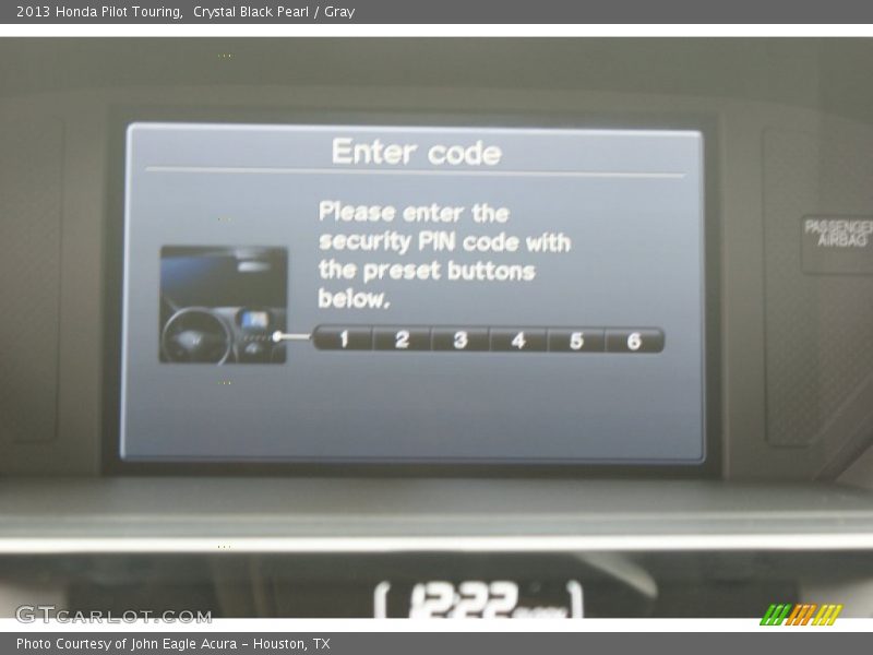 Crystal Black Pearl / Gray 2013 Honda Pilot Touring