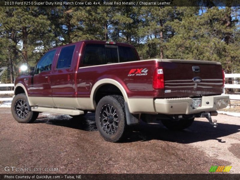 Royal Red Metallic / Chaparral Leather 2010 Ford F250 Super Duty King Ranch Crew Cab 4x4
