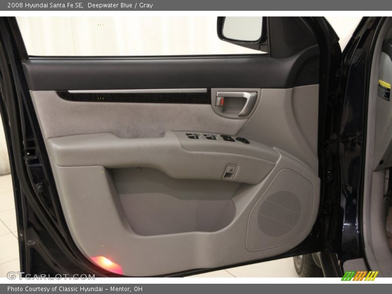 Deepwater Blue / Gray 2008 Hyundai Santa Fe SE