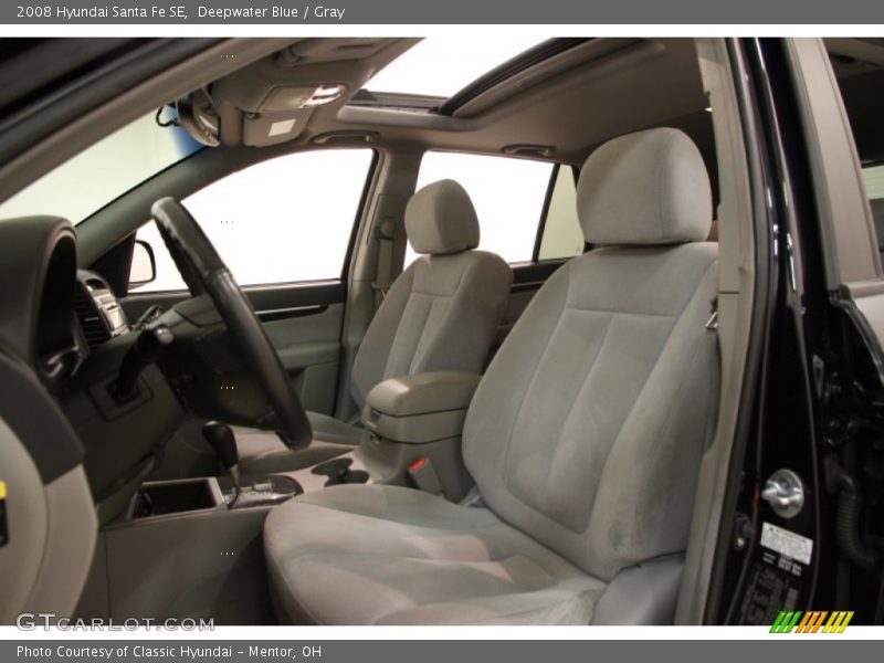 Deepwater Blue / Gray 2008 Hyundai Santa Fe SE