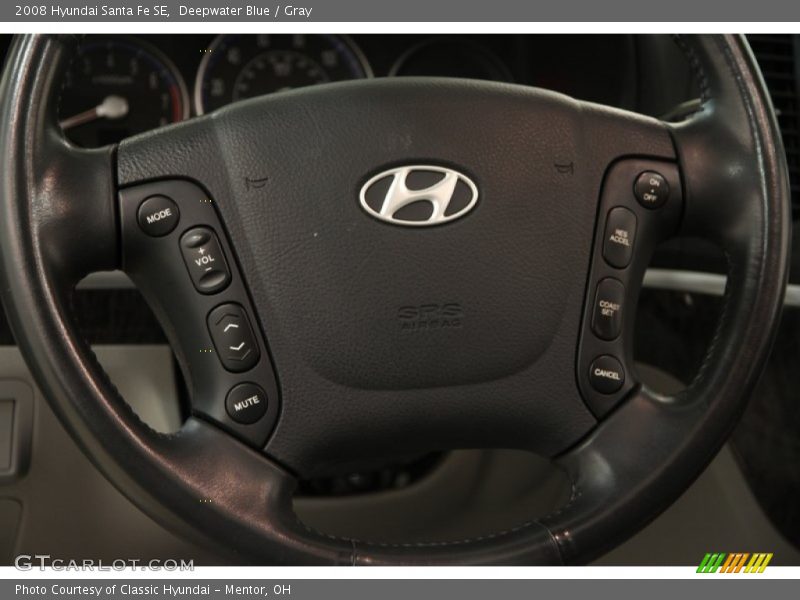 Deepwater Blue / Gray 2008 Hyundai Santa Fe SE