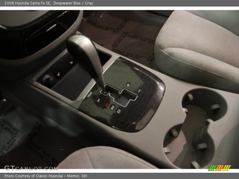 Deepwater Blue / Gray 2008 Hyundai Santa Fe SE