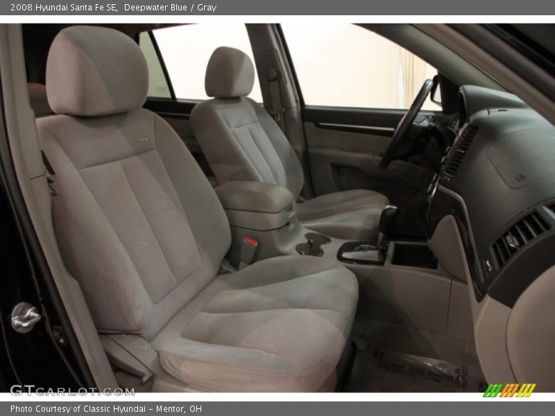 Deepwater Blue / Gray 2008 Hyundai Santa Fe SE