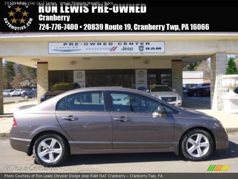 Urban Titanium Metallic / Black 2010 Honda Civic LX-S Sedan