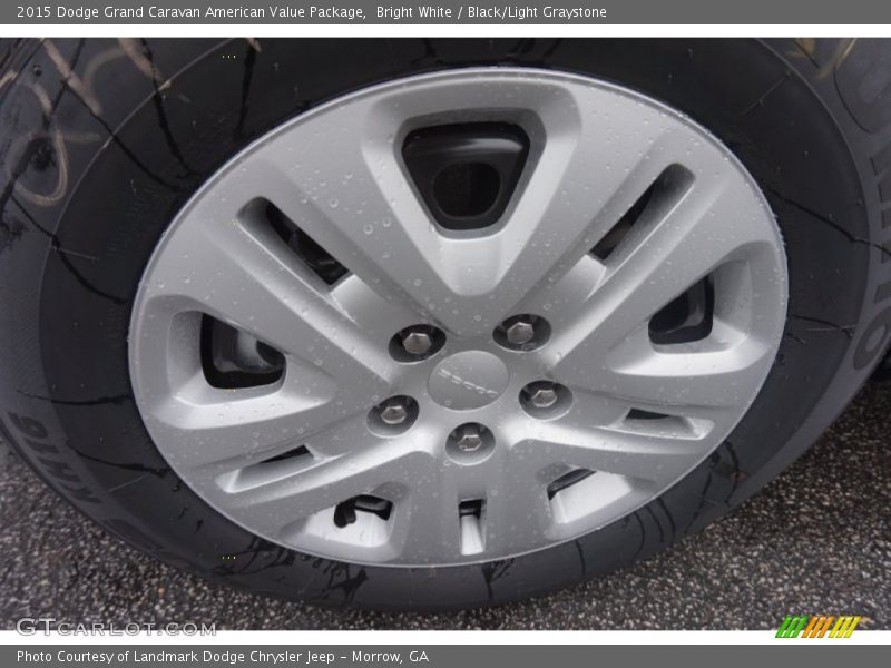 Bright White / Black/Light Graystone 2015 Dodge Grand Caravan American Value Package
