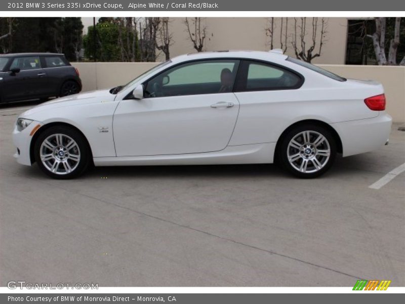 Alpine White / Coral Red/Black 2012 BMW 3 Series 335i xDrive Coupe