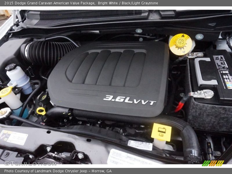 Bright White / Black/Light Graystone 2015 Dodge Grand Caravan American Value Package