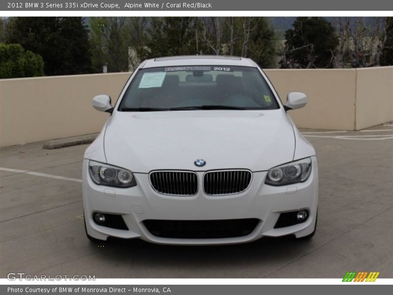 Alpine White / Coral Red/Black 2012 BMW 3 Series 335i xDrive Coupe