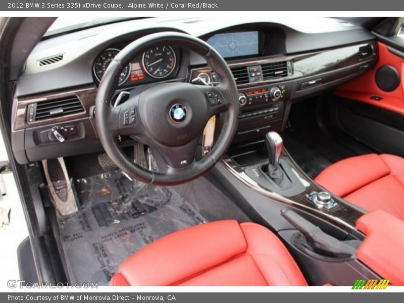 Alpine White / Coral Red/Black 2012 BMW 3 Series 335i xDrive Coupe