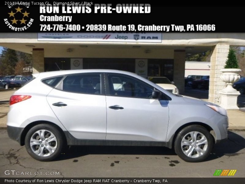 Diamond Silver / Black 2011 Hyundai Tucson GL